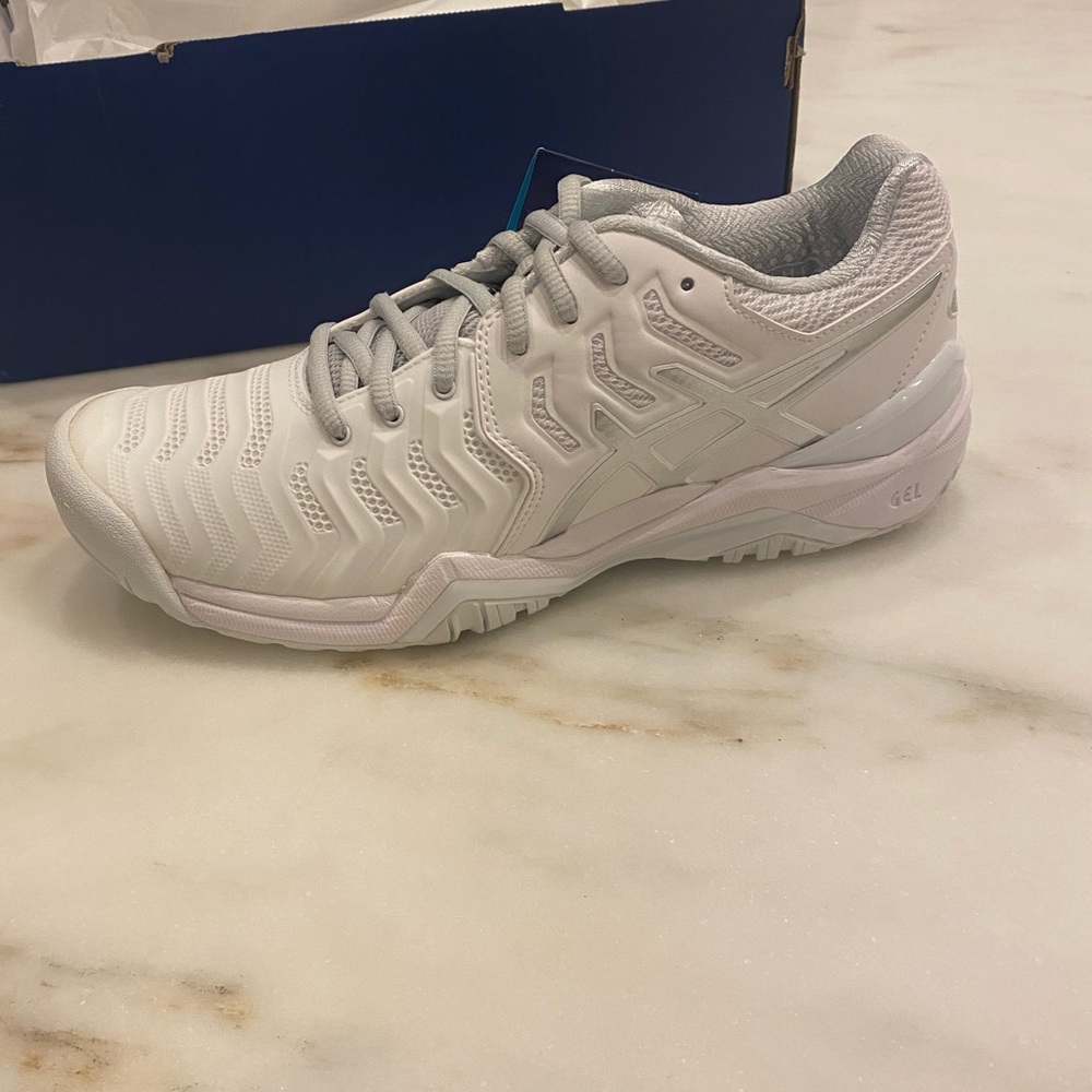 White ASICS tennis shoes!